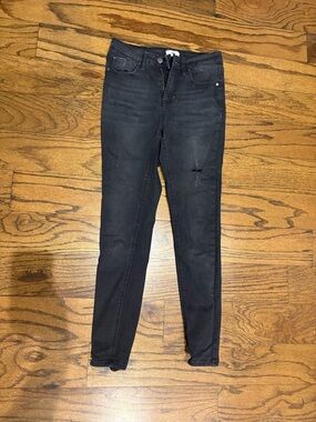 bp Black Skinny Jeans with Faded Detail